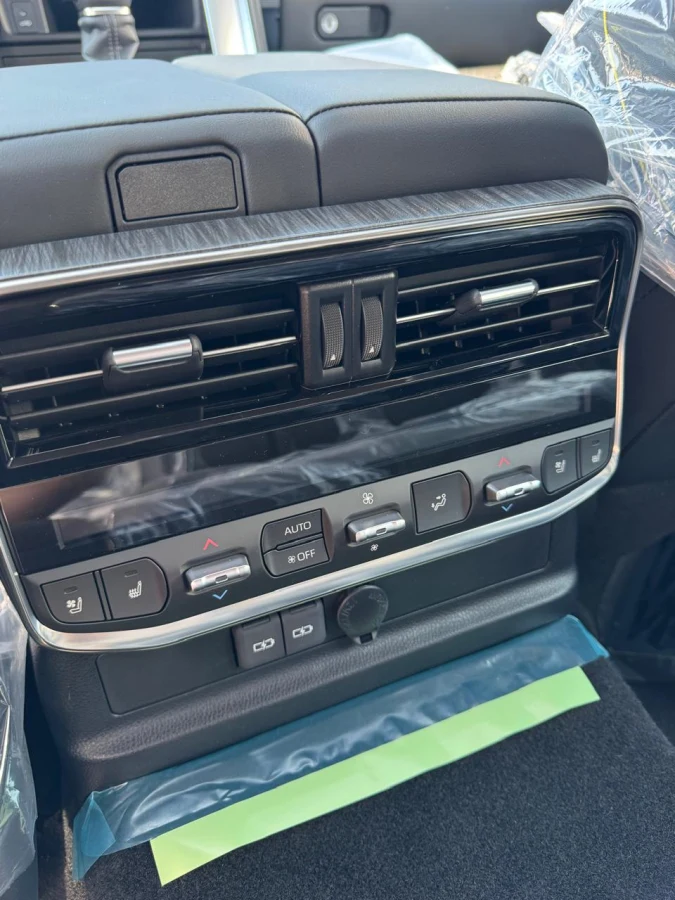 Rear climate control panel inside the LC300 ZX Performance Hybrid