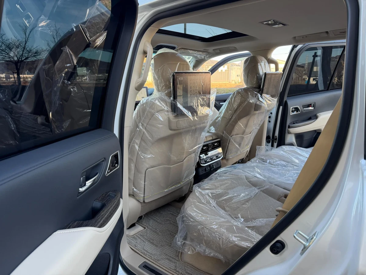 Beige seven-seat cabin inside the 2026 LC300 ZX