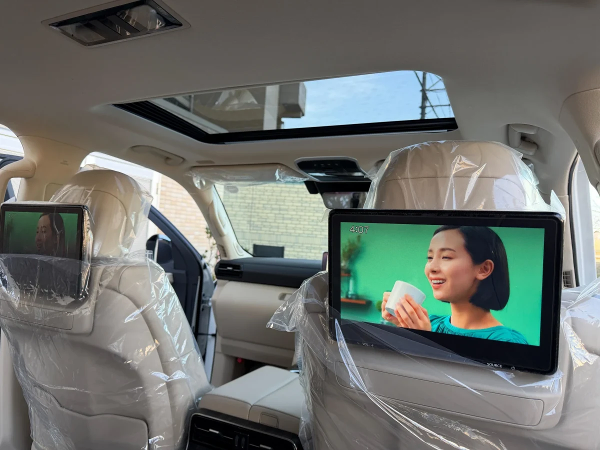 Rear entertainment display inside the all-new 2026 LC300 ZX