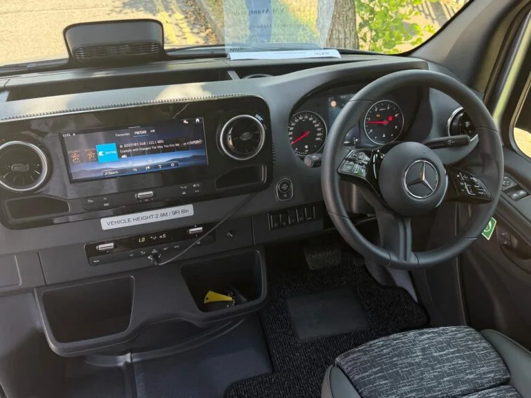 Right-hand-drive cockpit of the EVM Avantgarde