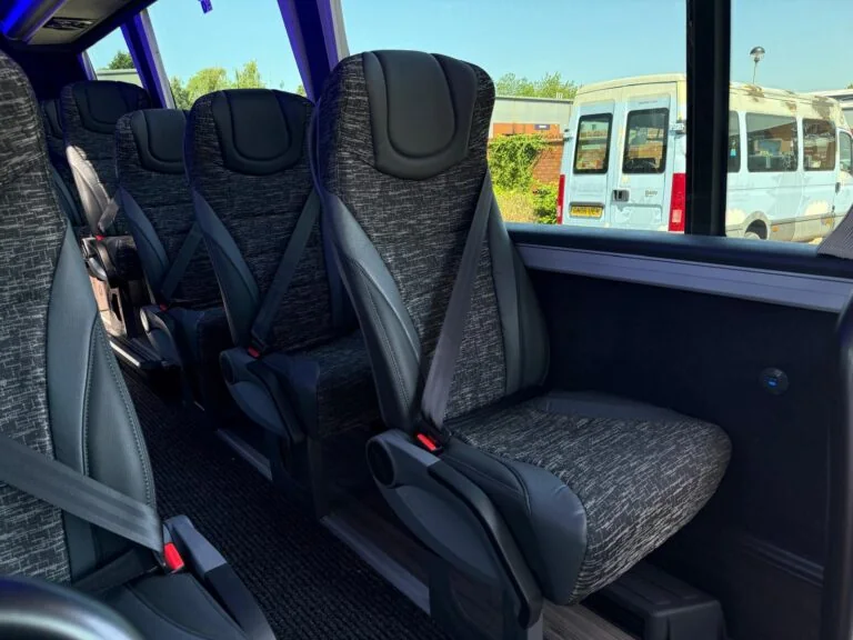 Diamond-pattern passenger seats in the EVM Avantgarde