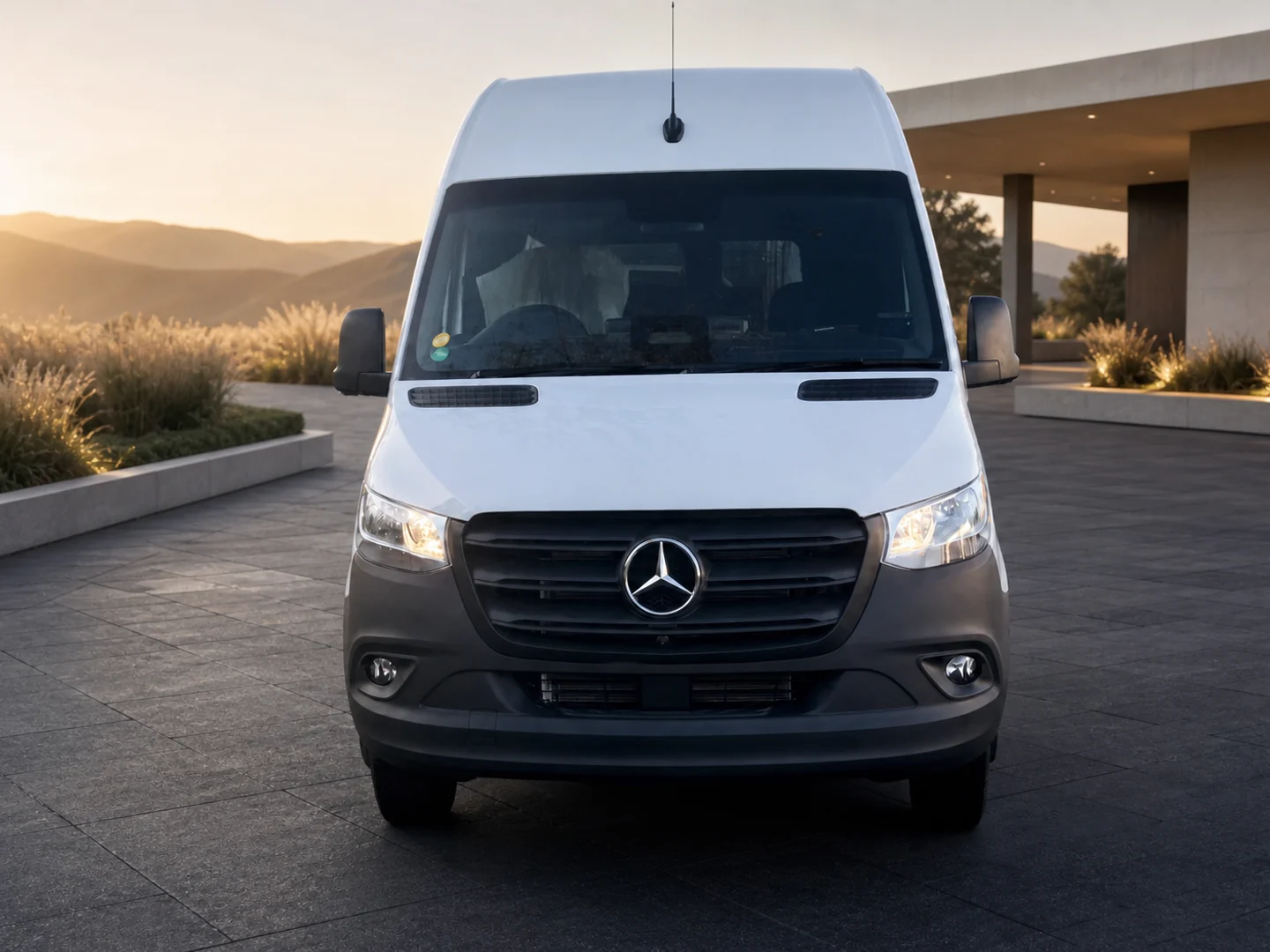 White Mercedes-Benz Sprinter EVM Classic Accessible exterior