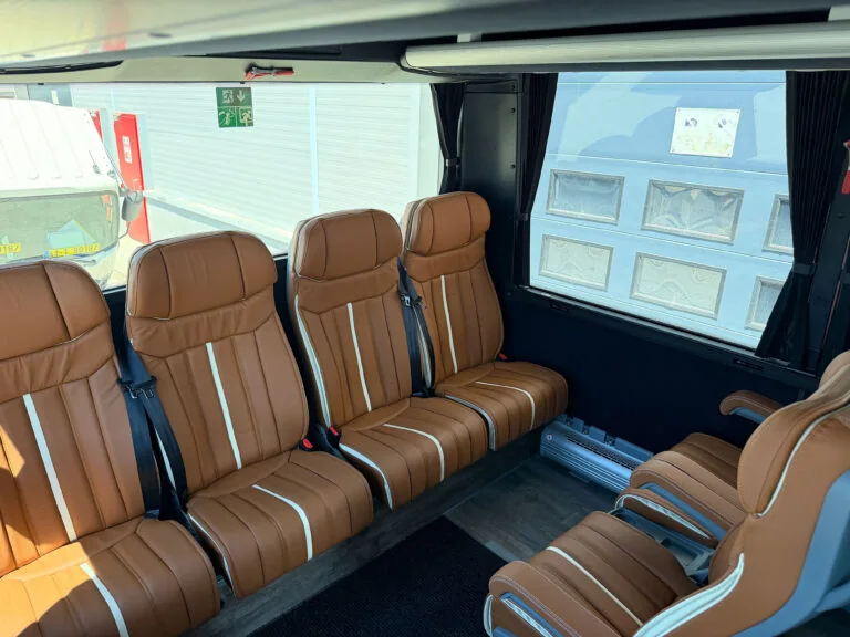 Rear lounge seating arrangement in the Grand Toro II VIP