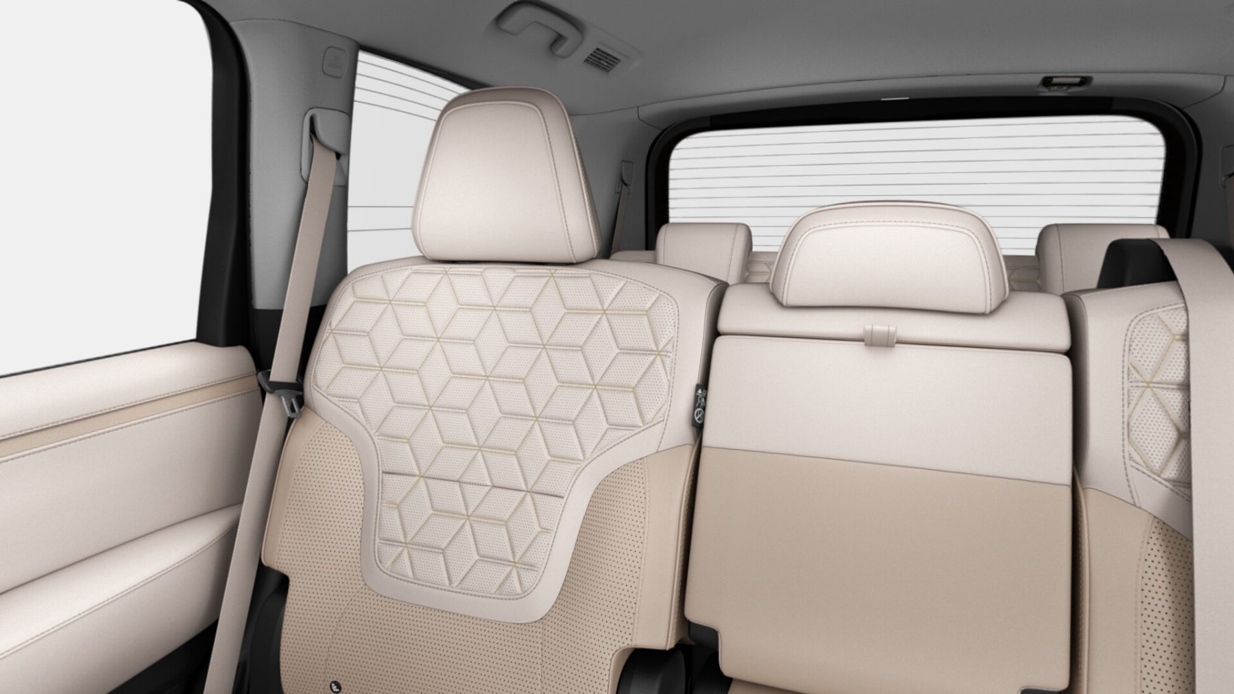 Beige quilted leather-accented seating available for Patrol Ti-L+ and Ti-L Reserve