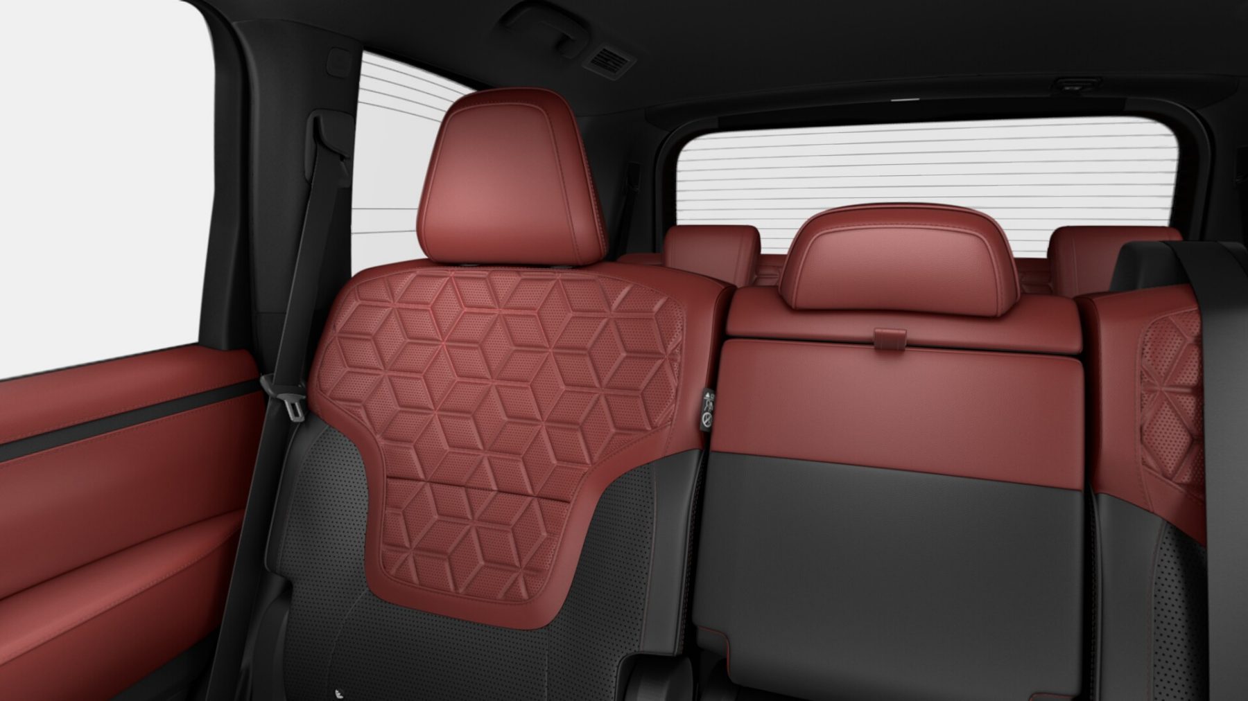 Burgundy quilted leather-accented seating available for Patrol Ti-L+ and Ti-L Reserve