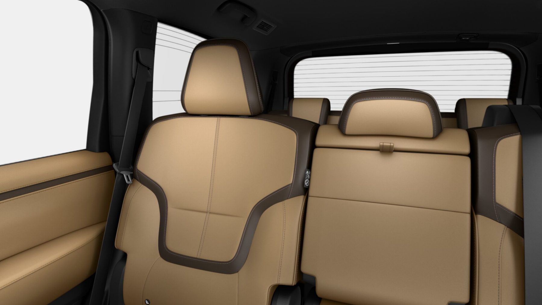 Tan premium synthetic leather seating available for Nissan Patrol Ti-L