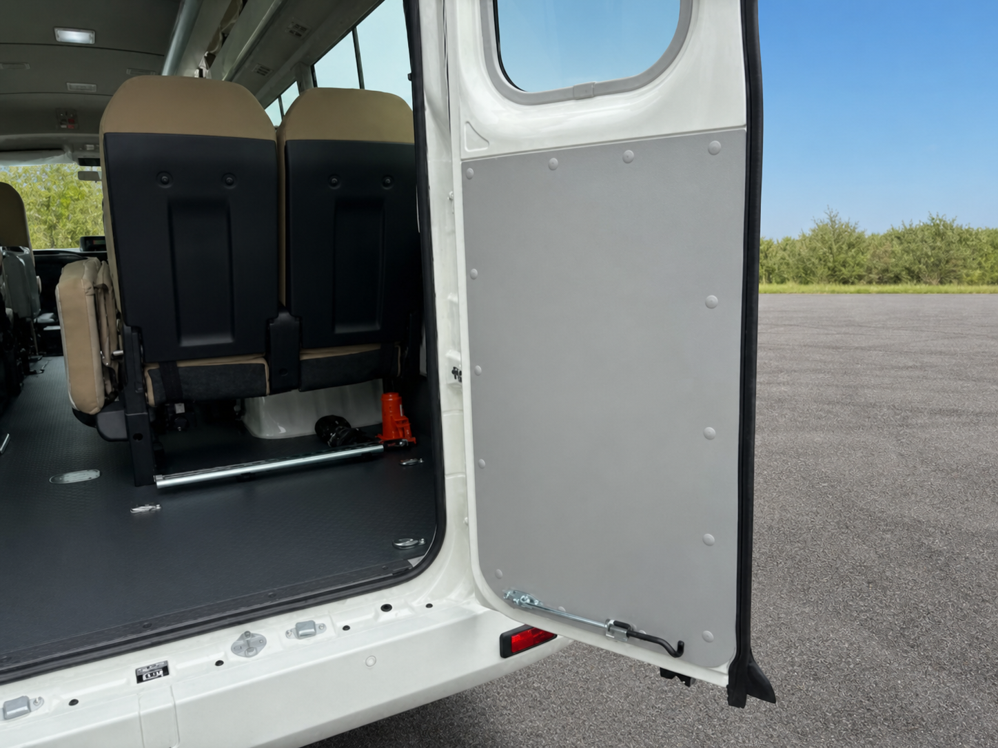 2026 Toyota Coaster Long / 25-Seater, Split Rear Doors & Automatic Swing Door JDM for export from Japan