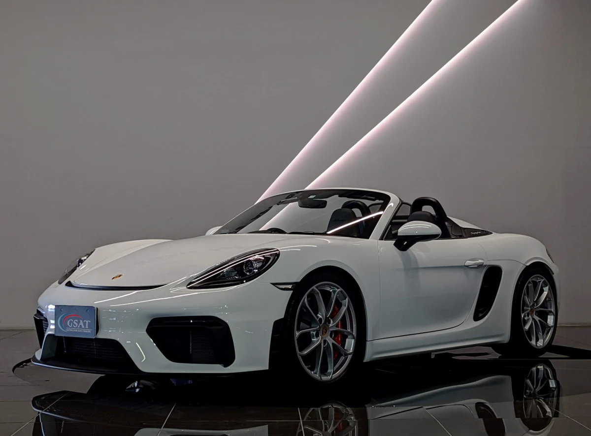2021 Porsche 718 Spyder 4.0 Sport Chrono Spoeg 20AW B Camera (White) Right hand (No.J0641) for export from Japan