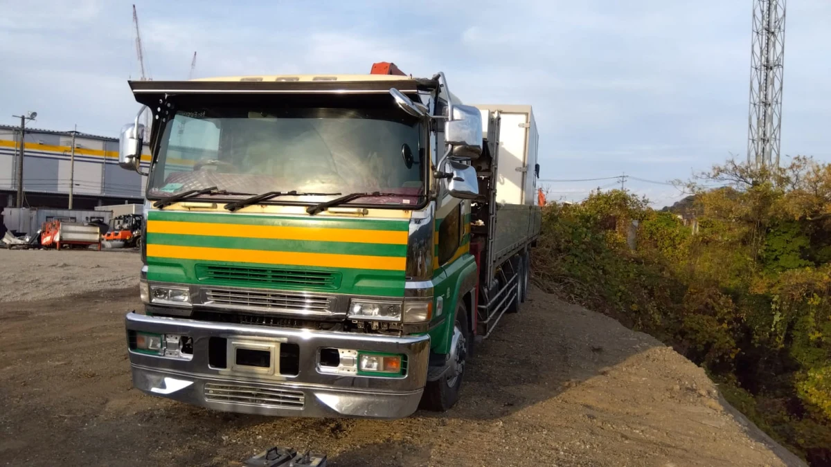 Mitsubishi Fuso Super Great FV510UZ3 Flatbed with Crane(No.J0903) for export from Japan