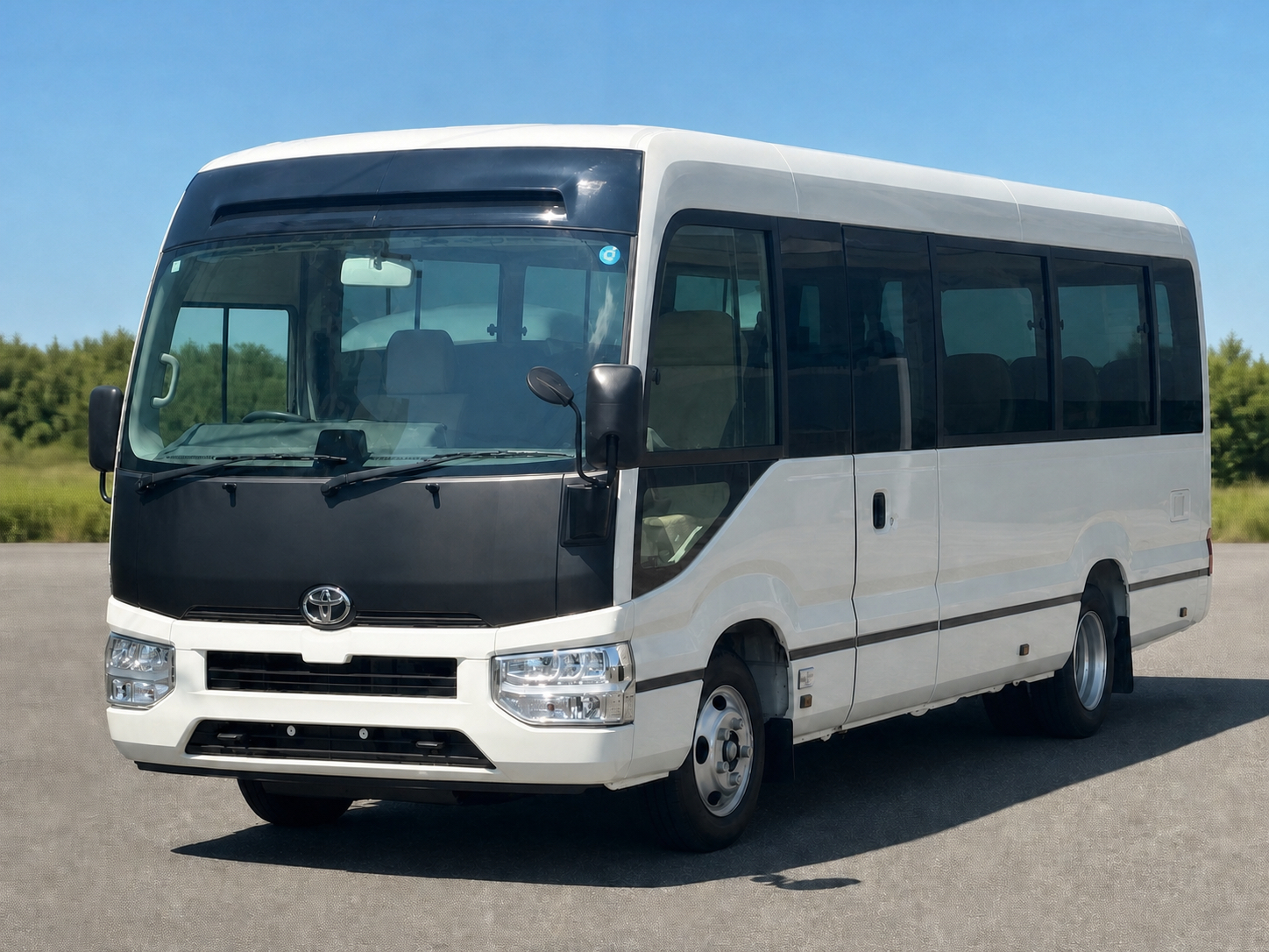 2026 Toyota Coaster Long / 25-Seater, Split Rear Doors & Automatic Swing Door JDM