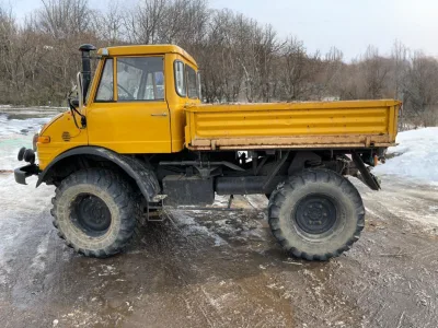 1973 Mercedes-Benz Unimog Left-Hand Drive Double Side Loader Dump Truck (No.J1010) for export from Japan