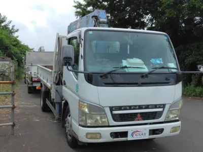 2002 MITSUBISHI KK-FE73EEN CANTER Flat bed With 3 ton Crane (No.J0760)