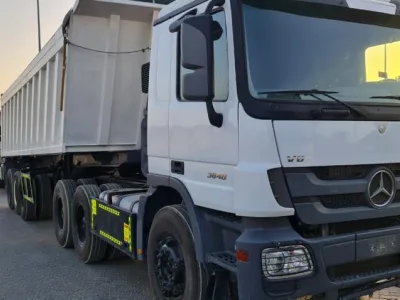 2015 Mercedes-Benz Actros 3848 Trailer head with dump trailer (No. 680478)
