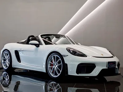 2021 Porsche 718 Spyder 4.0 Sport Chrono Spoeg 20AW B Camera (White) Right hand (No.J0641) for export from Japan