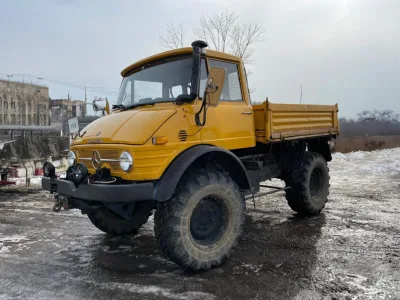1973 Mercedes-Benz Unimog Left-Hand Drive Double Side Loader Dump Truck (No.J1010)