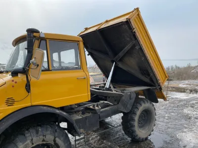 1973 Mercedes-Benz Unimog Left-Hand Drive Double Side Loader Dump Truck (No.J1010) for export from Japan