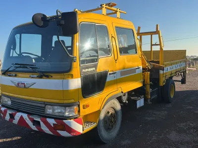 HINO RANGER DOUBLE CABIN WITH CRANE — FOR EXPORT for export from Japan