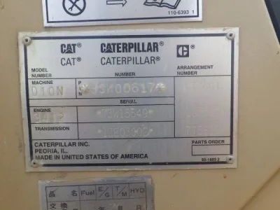 CATERPILLAR D10N Dozer(No.J0742) for export from Japan