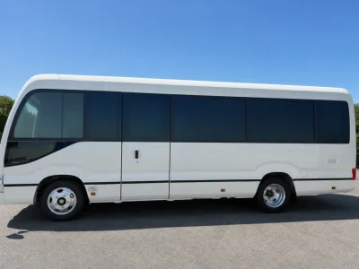 2026 Toyota Coaster Long / 25-Seater, Split Rear Doors & Automatic Swing Door JDM for export from Japan