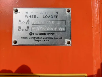Hitachi ZW100-5B Wheel loader (No.850819) for export from Japan