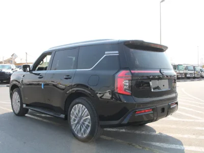 2026 Nissan Patrol Y63 LE Platinum City / 3.5L 4WD LHD / Black - Tan for export from Japan