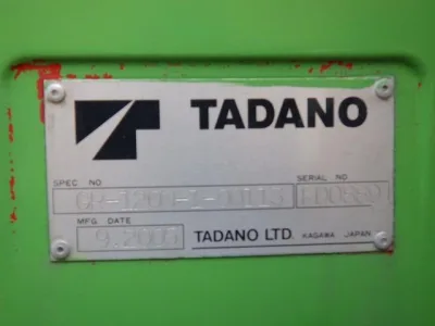 Tadano GR120 Crane for export from Japan