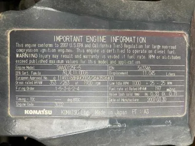 KOMATSU PC450 EXCAVATOR (No.J0749)