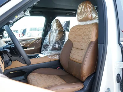 2026 Nissan Patrol Y63 LE Platinum City / 3.5L 4WD LHD / White - Tan for export from Japan