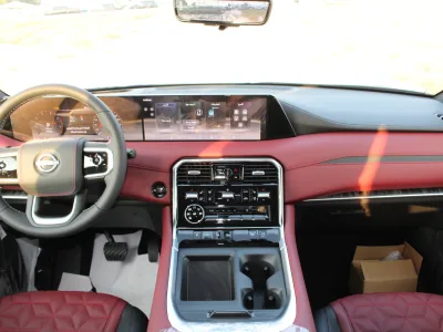 2026 Nissan Patrol Y63 LE Platinum City / 3.5L 4WD LHD / Black - Burgundy for export from Japan