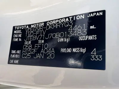 2020 Toyota Land Cruiser Double cab RHD (No.680719) for export from Japan