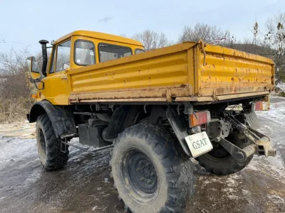 1973 Mercedes-Benz Unimog Left-Hand Drive Double Side Loader Dump Truck (No.J1010) for export from Japan