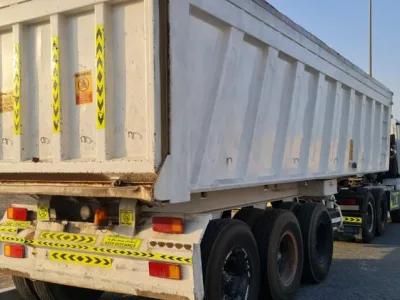 2015 Mercedes-Benz Actros 3848 Trailer head with dump trailer (No. 680478) for export from Japan