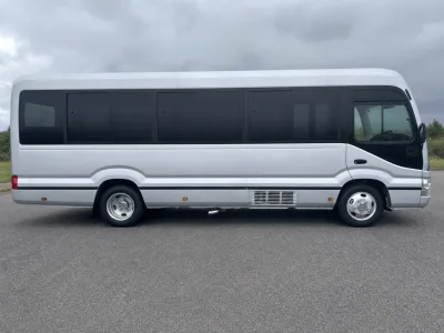 2026 Toyota Coaster Premium Cabin / 21-Seater, High Output & Split Rear Doors JDM for export from Japan