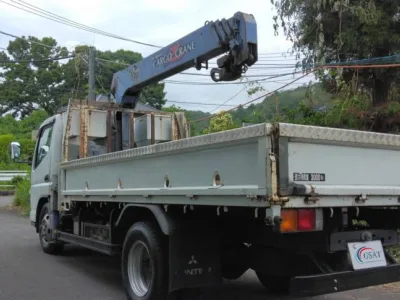 2002 MITSUBISHI KK-FE73EEN CANTER Flat bed With 3 ton Crane (No.J0760) for export from Japan