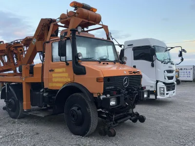 Mercedes Unimog U1450 – Square Cab, Long Wheel Base, Capable of Railway Repair & Operations(No.J1012) for export from Japan