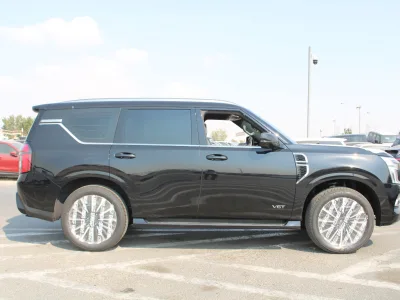 2026 Nissan Patrol Y63 LE Platinum City / 3.5L 4WD LHD / Black - Burgundy for export from Japan