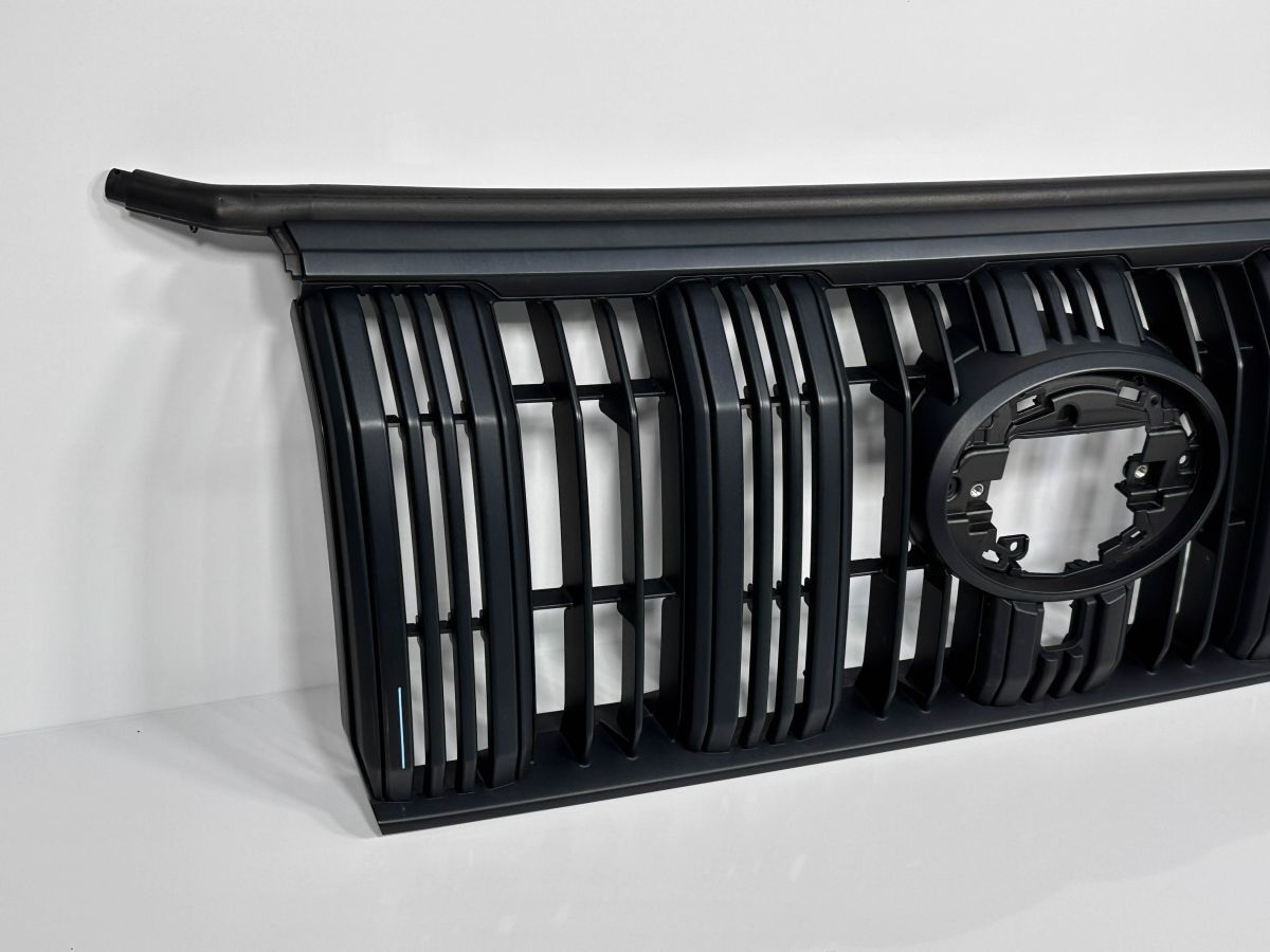 Toyota Land Cruiser Prado GDJ150W Matte Black Edition Front Grille with Camera Hole image 2